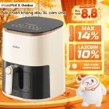 Nồi chiên không dầu Gaabor AF-45T01A 5L cảm ứng 1350W mặt kính trong suốt vừa gà 1.5kg 7 chế độ - Bảo hành 12 tháng