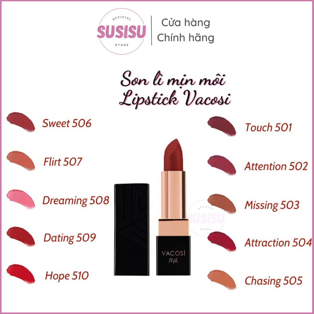 Son lì hàn quốc matte lipstick vacosi son lì mịn môi
