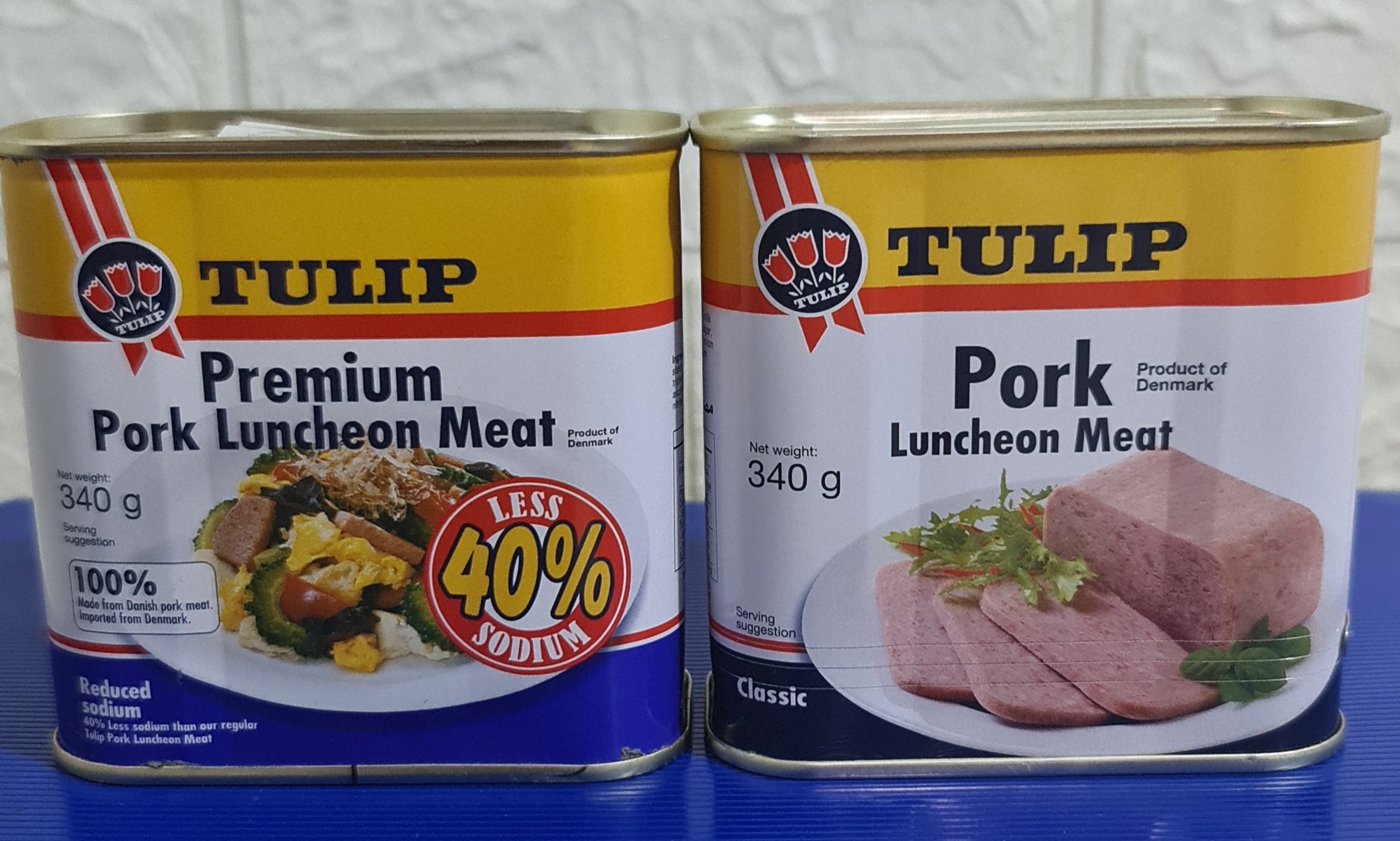 Combo 2 hộp gồm 1 hộp tulip 340gram & 1 hộp tulip 40% less sodium 340gram - đan mạch