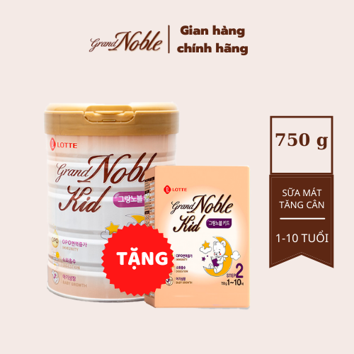 Combo mua 1 lon sữa grand noble kid 750g tặng 1 hộp thanh 140g