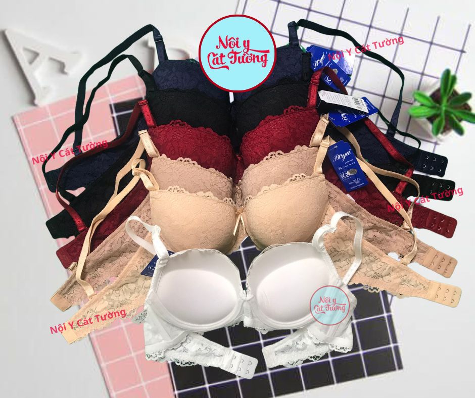  Áo nâng ngực Boya  mút dày 5cm siêu dẩy phối ren  Áo ngực BoYa ren mút dày siêu đẩy,siêu nâng tạo khe,Áo ngực Boya ren siêu nâng siêu đẩy gom khe 