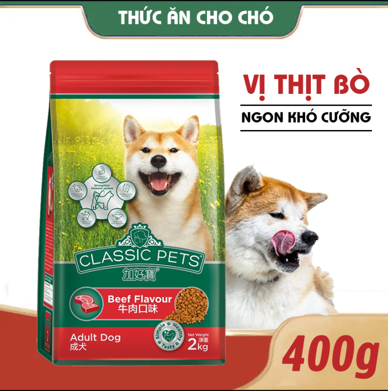 Hạt Cho Chó Classic Pets Túi 400g Dành Cho Chó Con & Chó Lớn