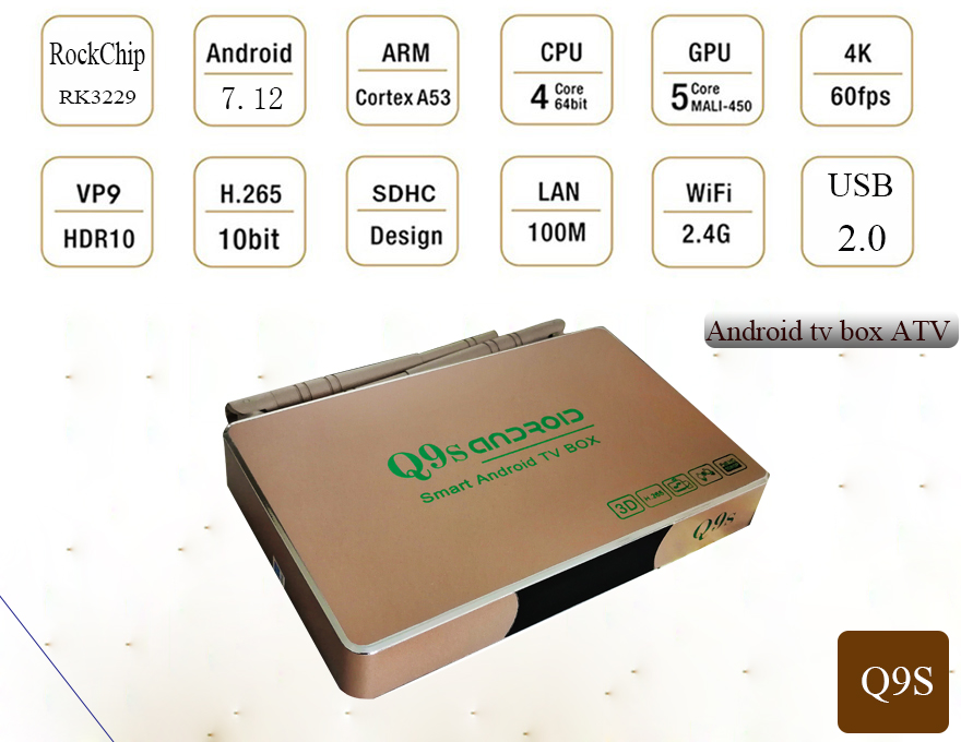 SALE 50% Android Box Q9s Biến TV Thành Smart TV 2021 ram 2GB DÙNG CHO TIVI ĐỜI CŨ Bảo hành 12 tháng CÓ KÈM KHIỂN GIỌNG NÓI CHUỘT BAY G10S