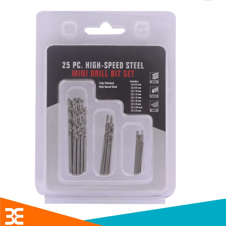 Bộ 25 chiếc mũi khoan hss qst 0.5mm-3.0mm
