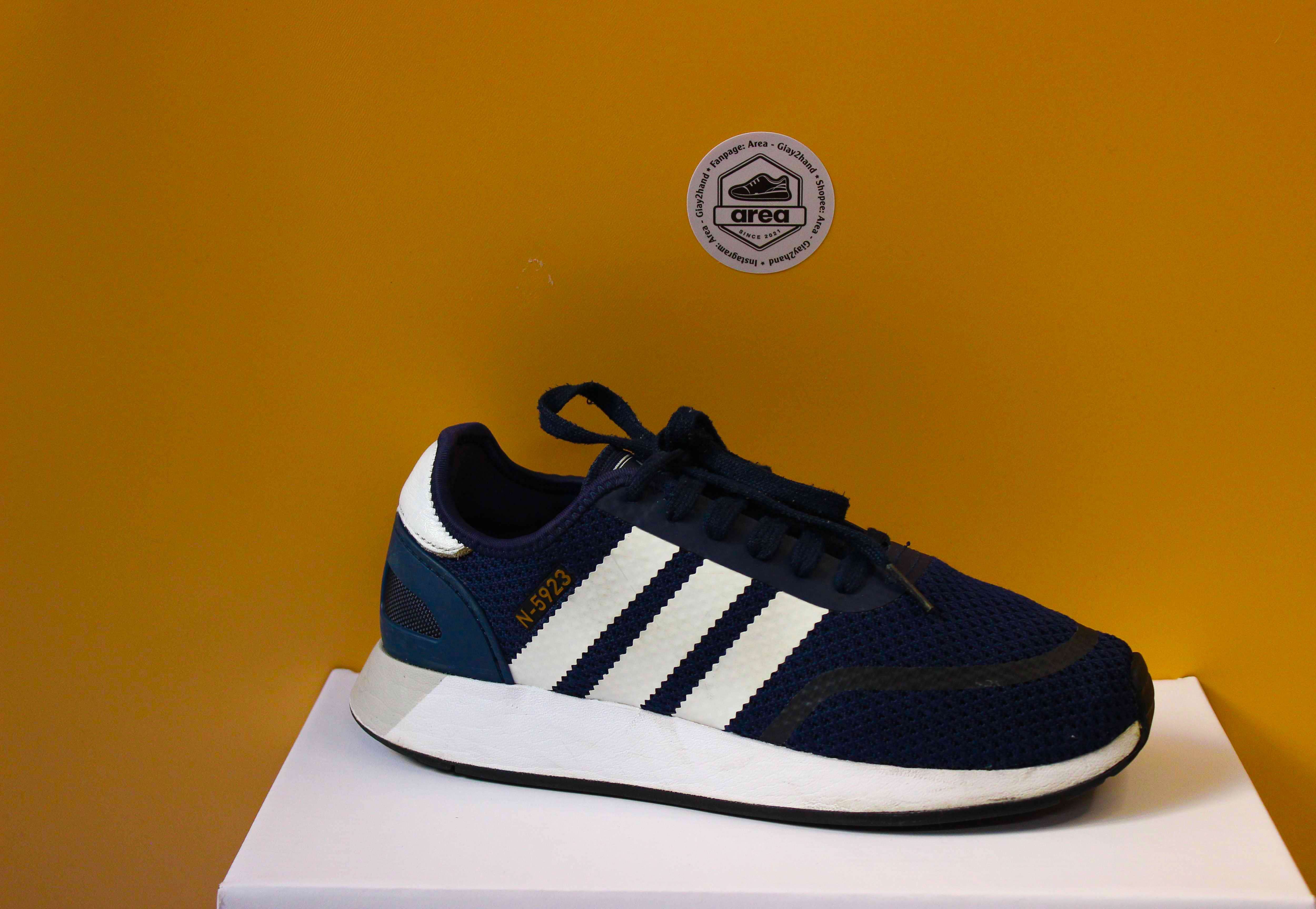 Giày 2hands adidas n-5923 iniki runner xanh đen-size 39 1/3-adi0000008