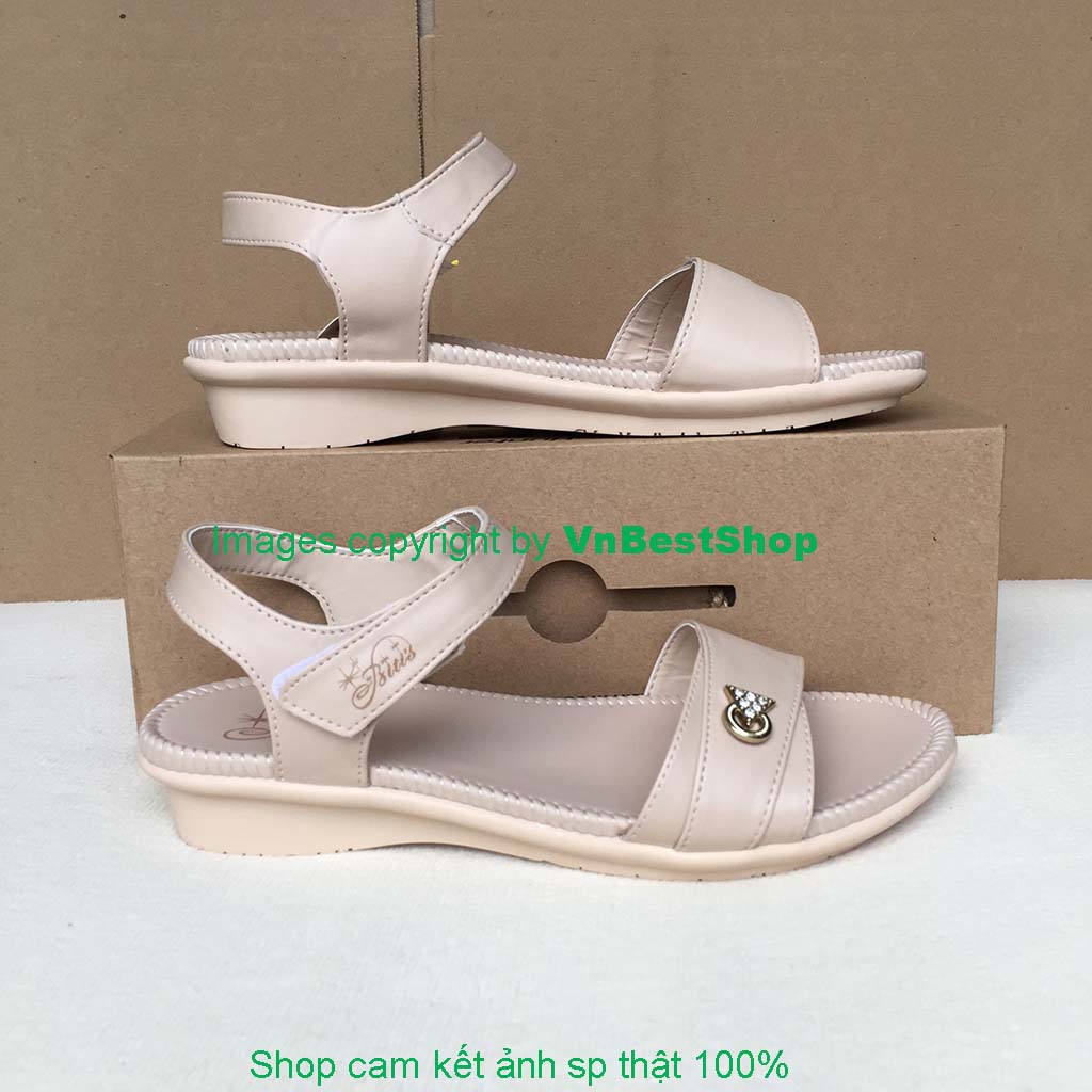 Dép sandal si - pu nữ biti's drw014900kem