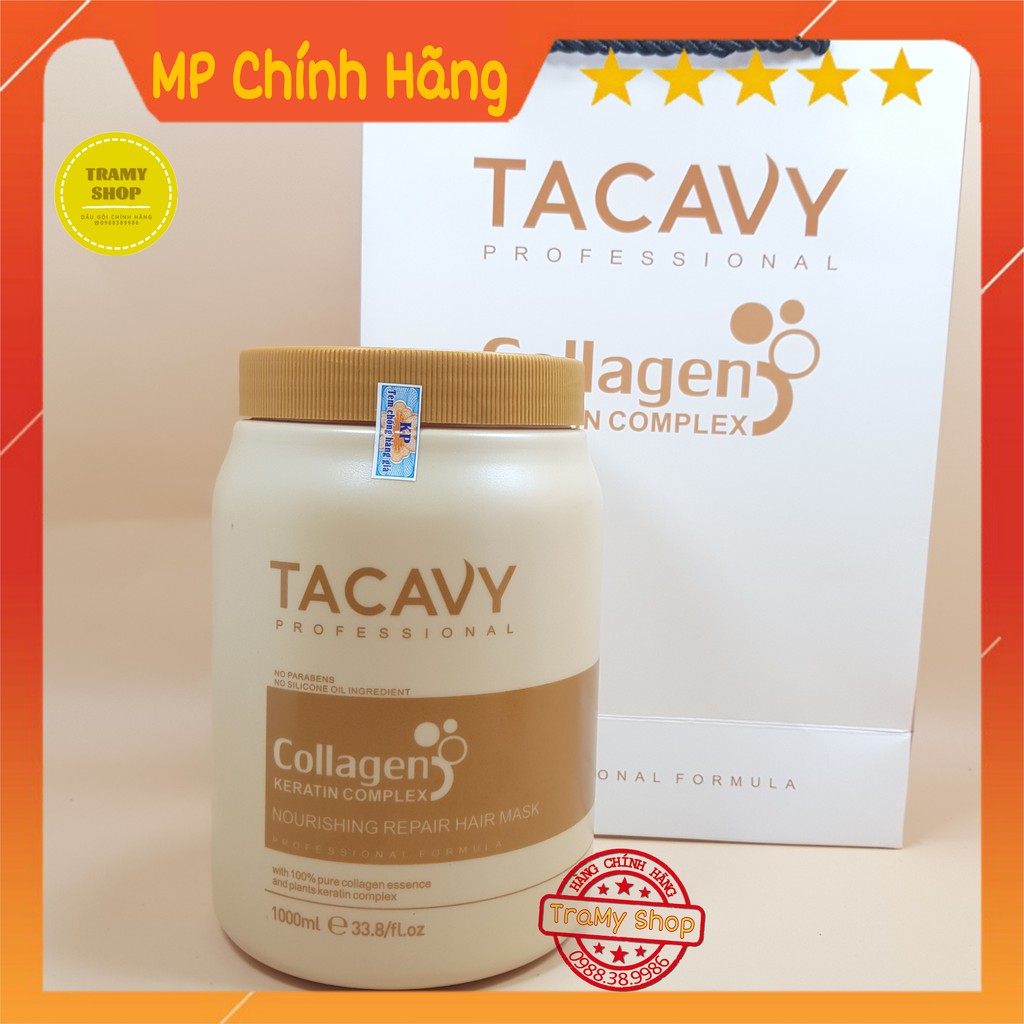 ♦️Freeship♦️ Kem Hâp-Ủ-Xả Collagen Tacavy 1000ML | Siêu mềm mượt tóc