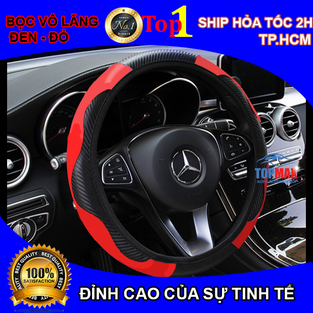 Bọc Vô Lăng Xe Hơi từ 4 - 7 chỗ phong cách thể thao Size M (38cm)