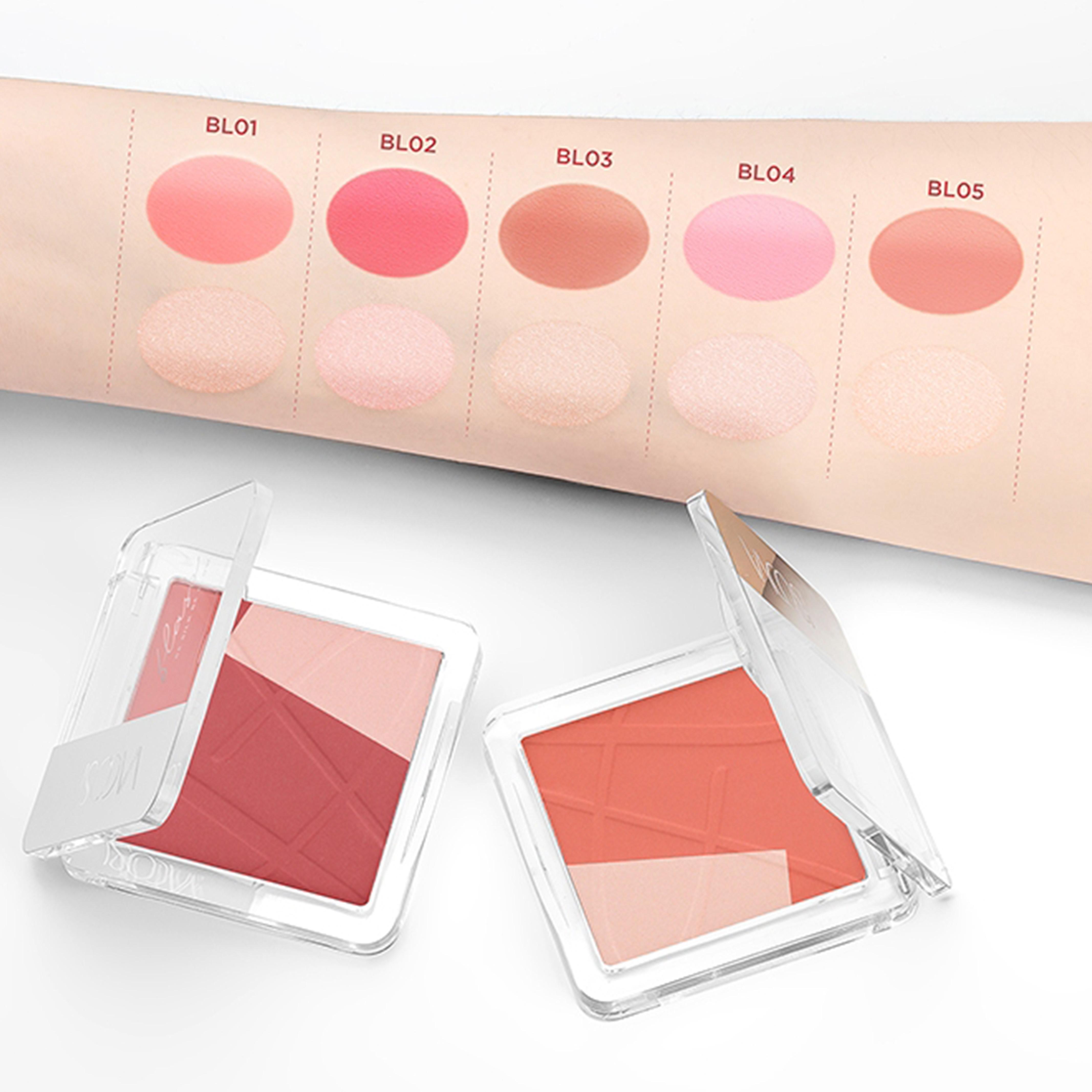 Phấn Má Hồng & Highlight VACOSI VP12 – Flaso Blush 8.3g, Hồng Siêu Mịn, Highlight Cùng Tone, Sáng Tự Nhiên, VP12