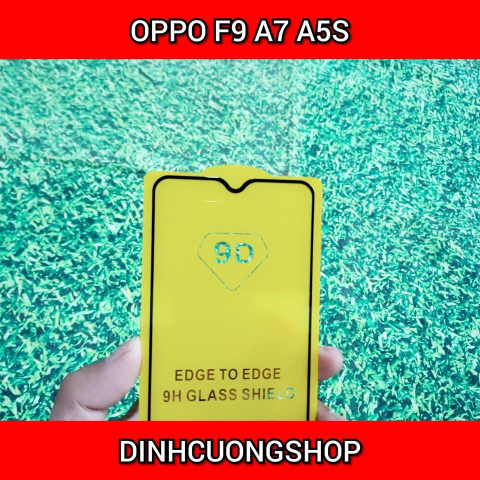 Dán cường lức full keo full màn hình oppo a7 a5s f9
