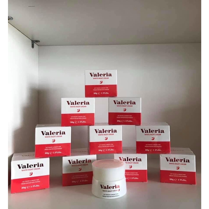 Kem dưỡng trắng sáng da ban đêm Valeria White Night Cream hỗ trợ nám 30g