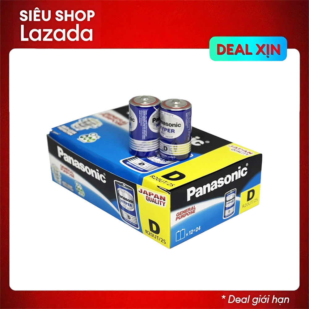 Hộp 24 viên pin đại Panasonic R20UT không chảy nước