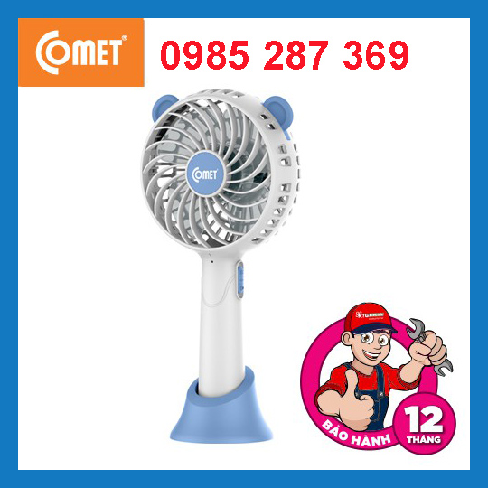 Quạt mini Cầm Tay tích điện sạc pin Comet 3W có đế rời CRF0804 Chính hãng