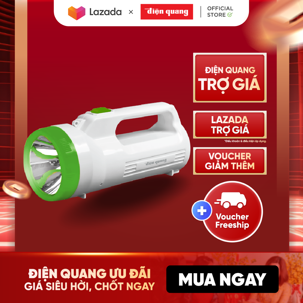 Đèn pin led điện quang đq pfl06 r wg