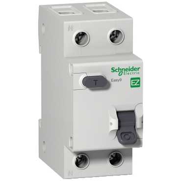Rcbo easy9 1p + n 16a 30ma - cầu dao chống giật / aptomat chống giật ,bảo vệ quá tải, ngắn mạch - át chống giật schneider