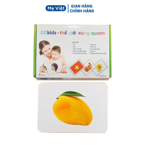 Thẻ Học Cho Bé Thông Minh GD Kids Chuẩn Glenn Doman Thế Giới Xung Quanh 100 Thẻ