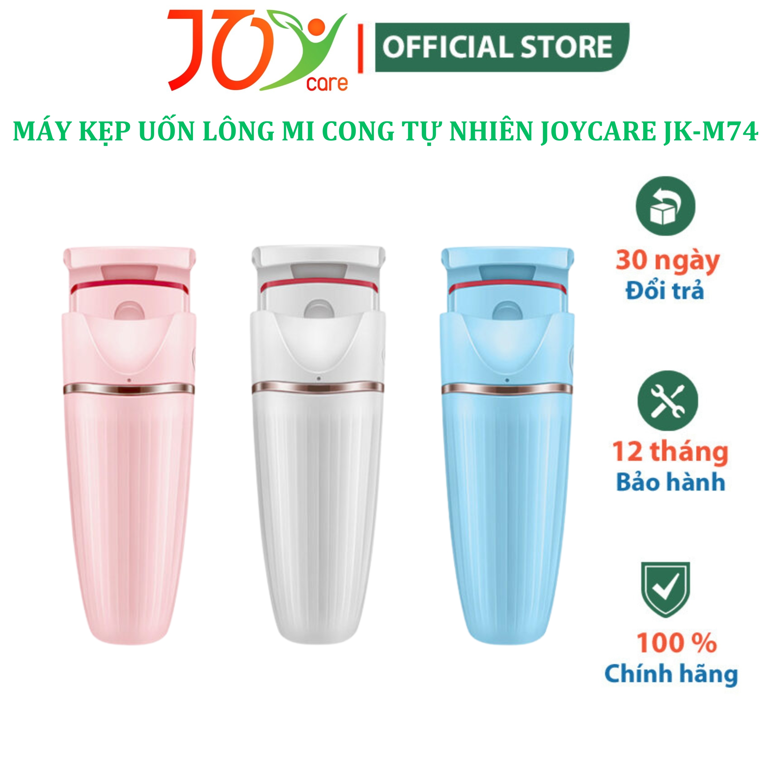 Máy uốn mi nhiệt, kẹp uốn lông mi cong tự nhiên joycare jk-m74