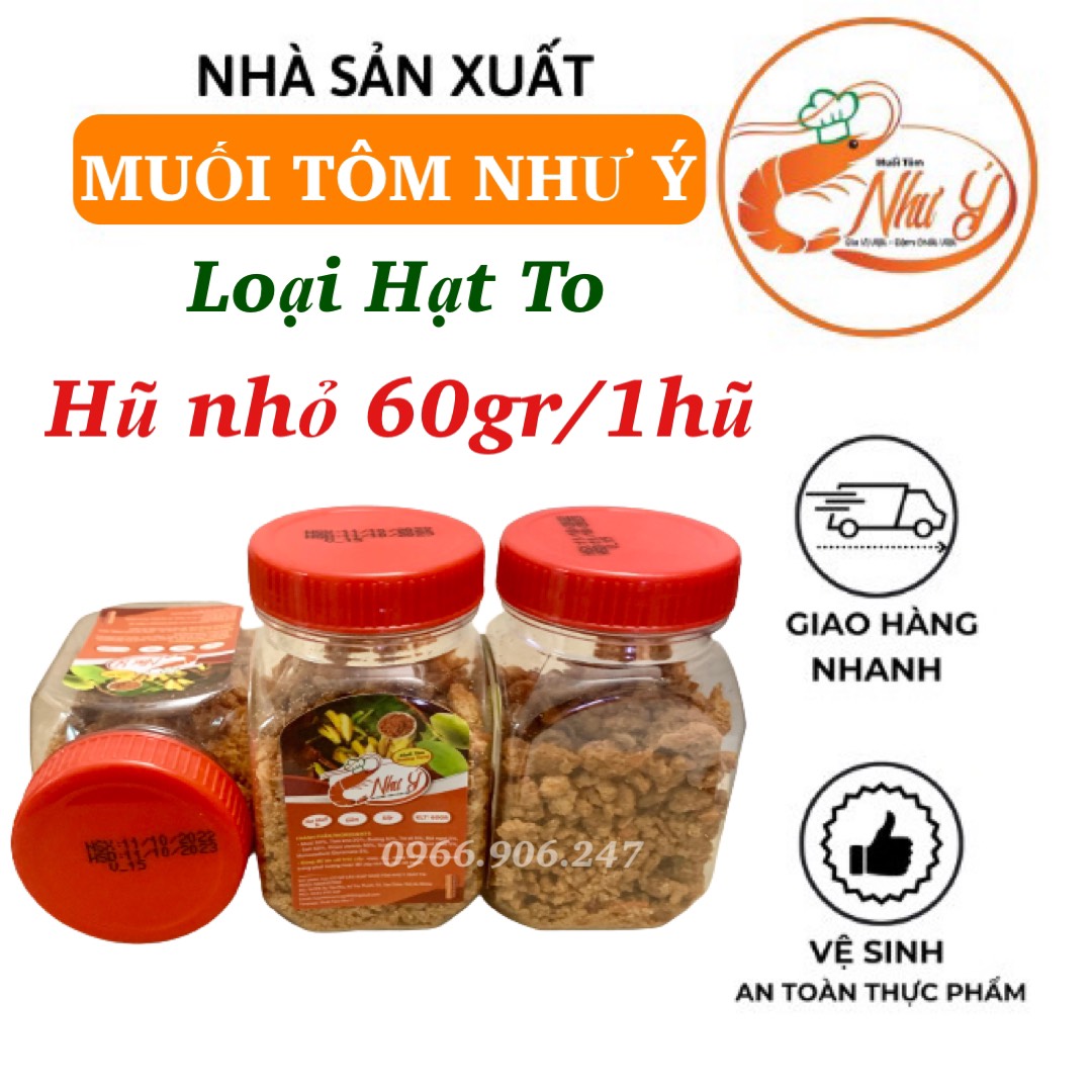 Muối Tôm Như Ý hũ nhỏ 60gr loại hạt to