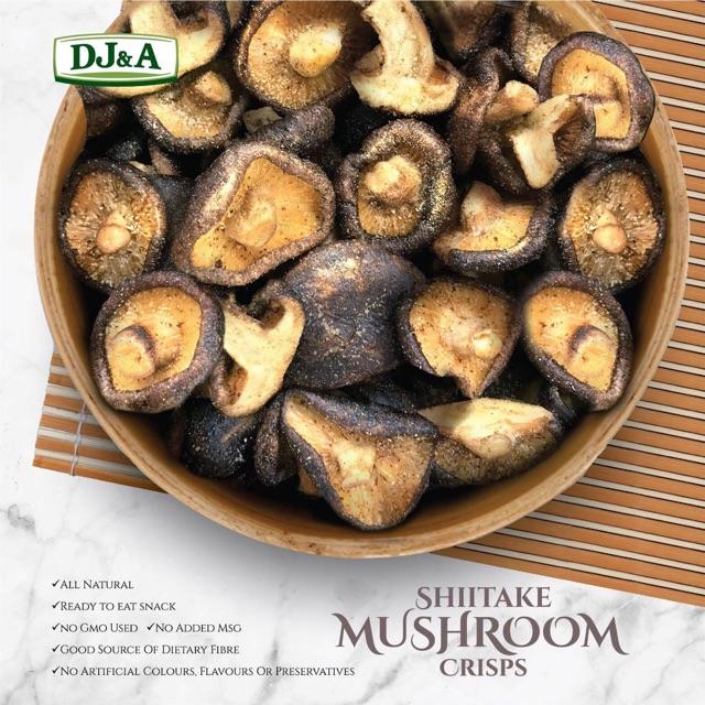Thùng 9 gói x 65gr - nấm hương sấy giòn úc shiitake dj&a - hsd 2022