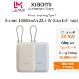 Pin dự phòng Xiaomi 10000mAh 22,5W tích hợp Cáp Type C - Hàng chính hãng