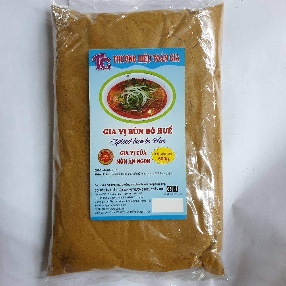 Gia vị cho bún bò huế