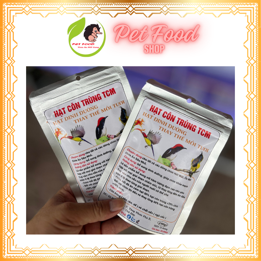 Combo 2 gói Hạt Côn Trùng TCM, hạt dưỡng chất đậm đặc cho chim hút mật