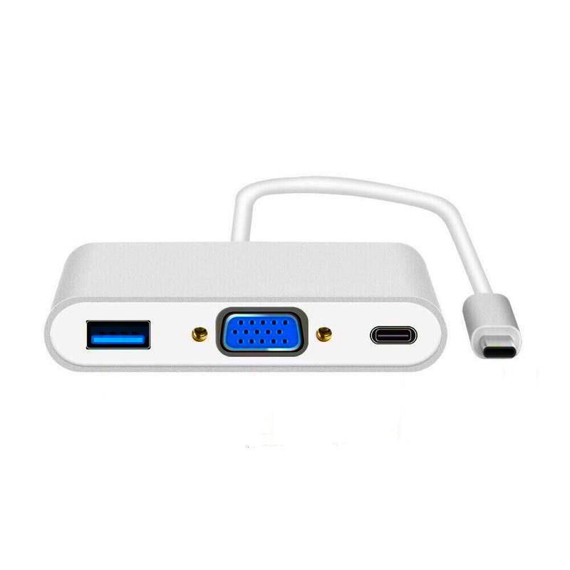 Cáp chuyển Usb Type C to vga + Usb 3.0+ TypeC ARIGATO Đảm Bảo Chất Lượng.TCRU1
