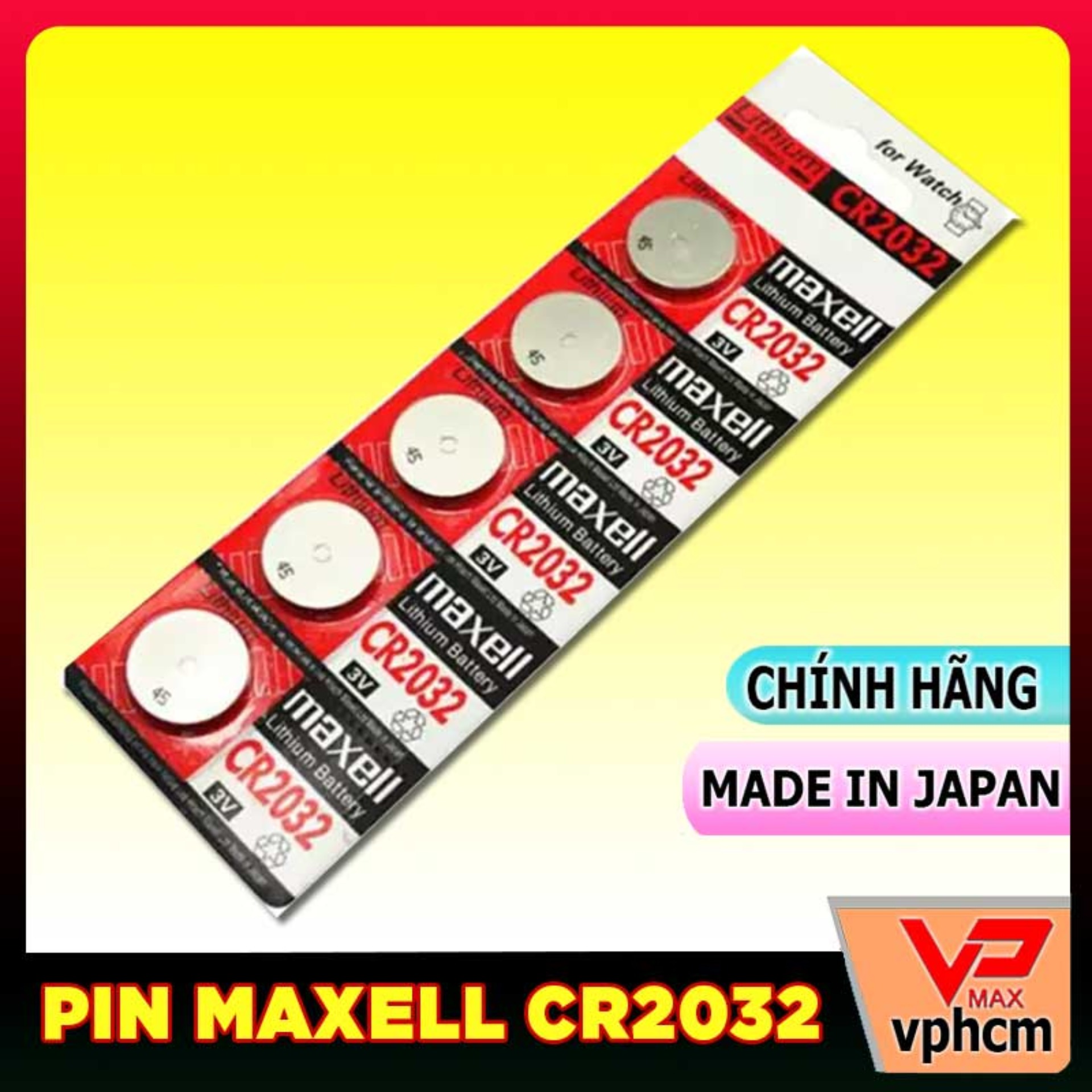 Combo 5 Viên Pin CMOS Máy Tính Maxell CR2032 Lithium 3V dùng cho cmos cân điện tử máy tiểu đường đồng hồ remote điều khiển... - VPMAX
