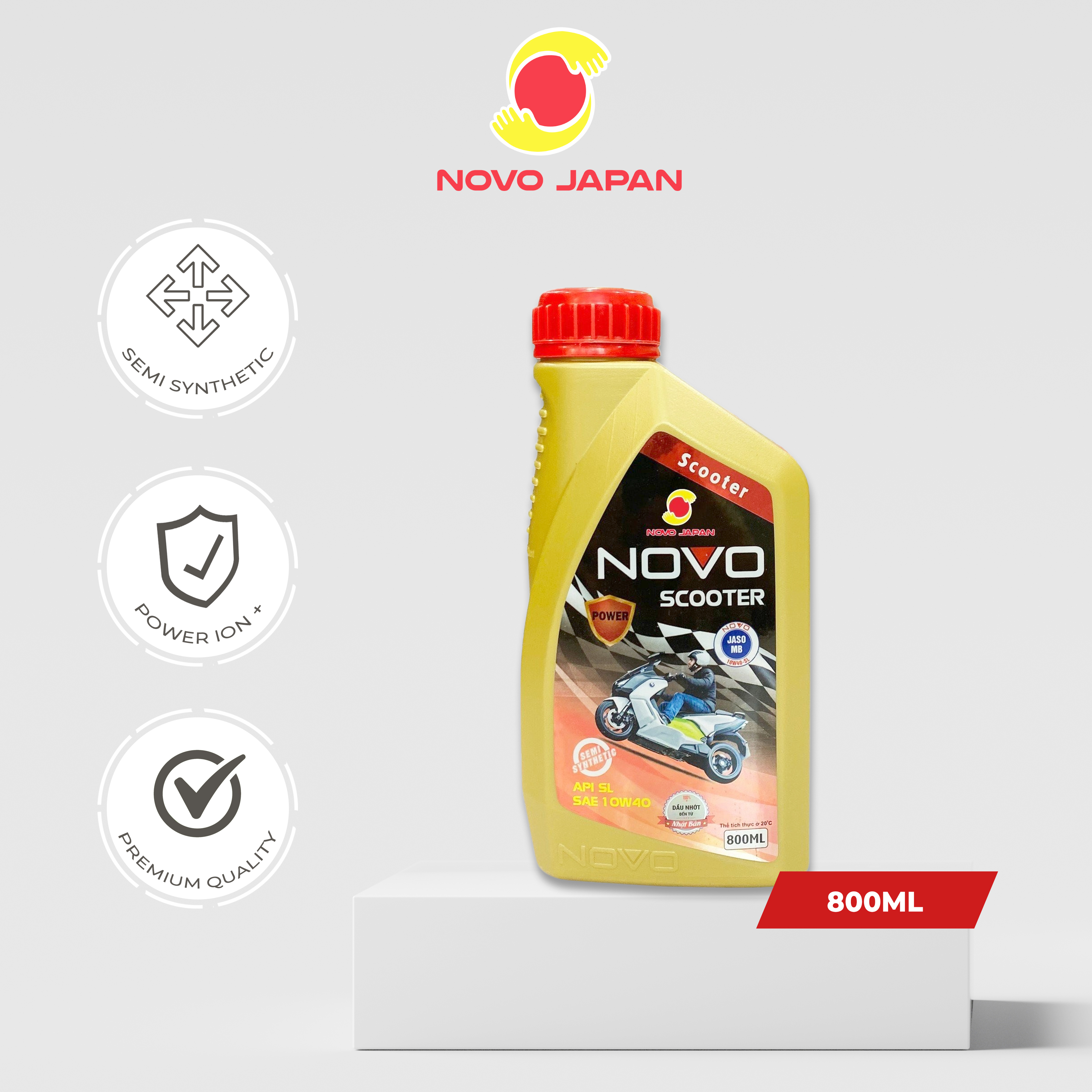 Dầu nhớt xe tay ga novo japan sn 10w40