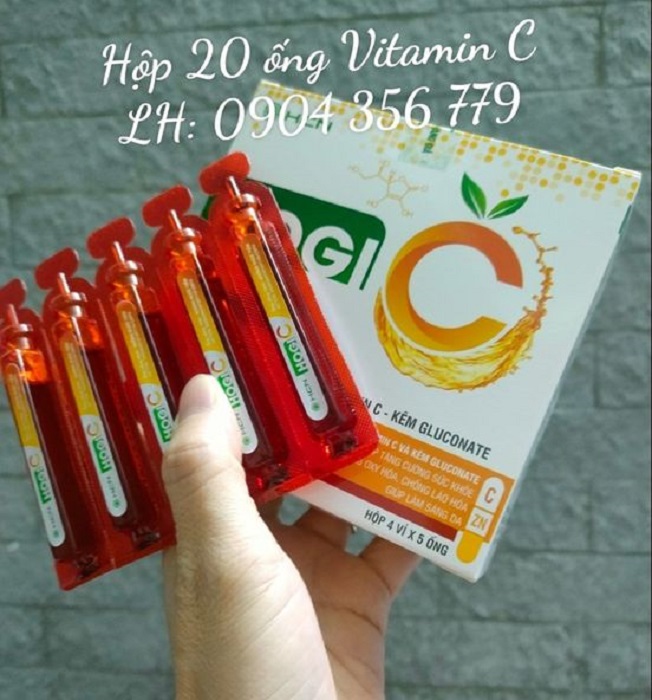 Set 2 hộp 20 ống VITAMIN C - KẼM GLUCONATE HOGI