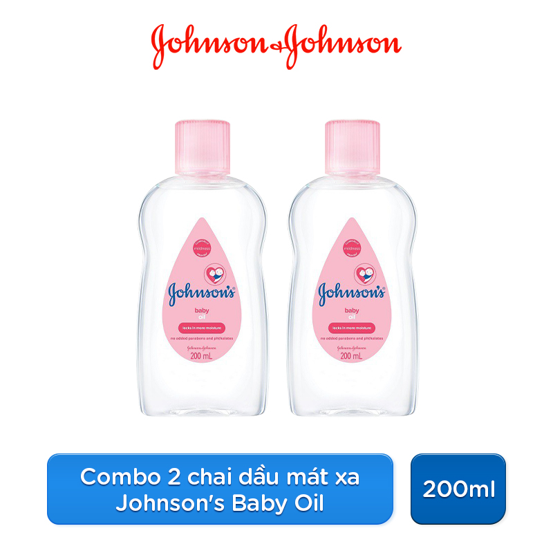 Combo 2 Chai Dầu Mát Xa Johnson s Baby Oil 200ml