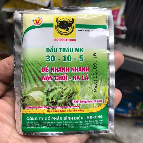 Phân bón lá cao cấp Đầu Trâu MK30-10-5 - Nảy chồi ra lá -10g