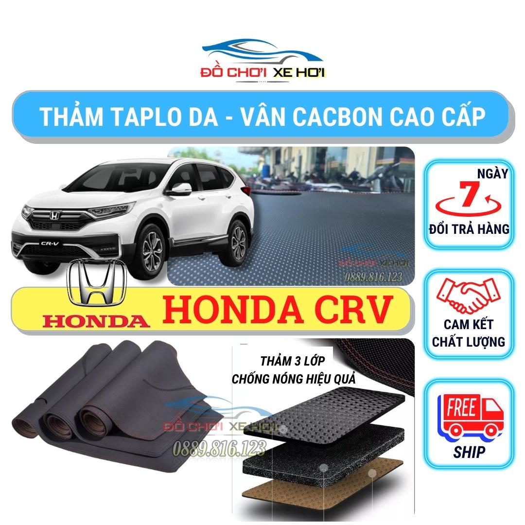 Thảm phủ taplo da xe Honda CRV 2017-2019 , thảm taplo da vân cacbon