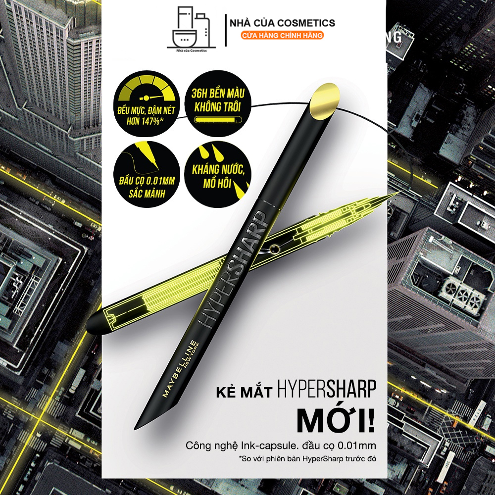 Bút Kẻ Mắt Nước Siêu Sắc Mảnh Maybelline New York Hyper Sharp Liner Extreme 0.4g