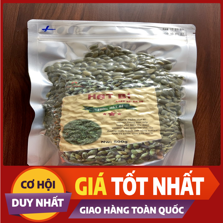 [ GIÁ SIÊU HỜI ] Hạt Bí Xanh (Ấn Độ) - Đã Tách Vỏ - Rang Thơm Bùi, Chắc Mẩy, Không Chất Bảo Quản
