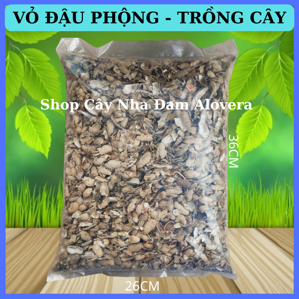 Vỏ đậu phộng trồng cây hoa lan rau sạch