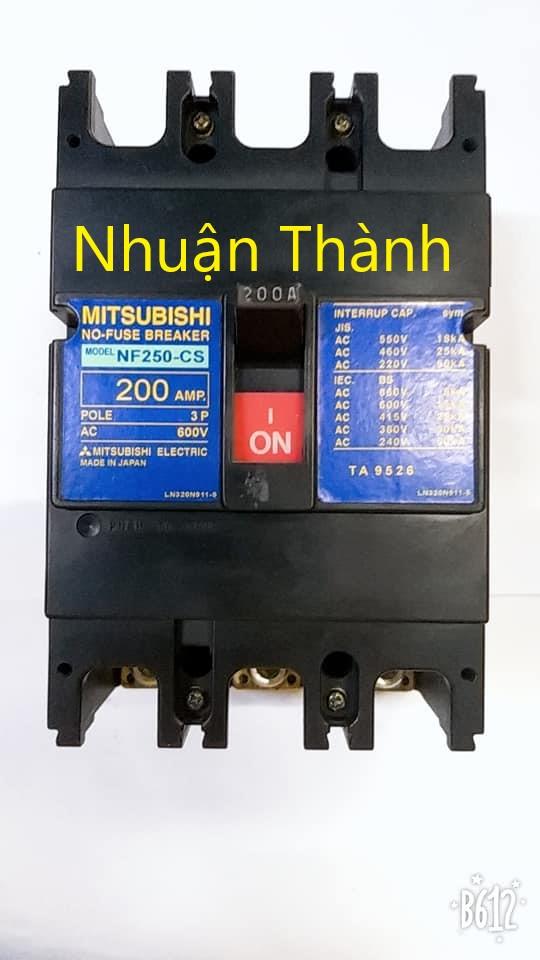 Aptomat 3 Pha Mitsubishi Nội Địa Nhật 200A / CB nội địa 200A 3 pha/ Cầu dao tự động