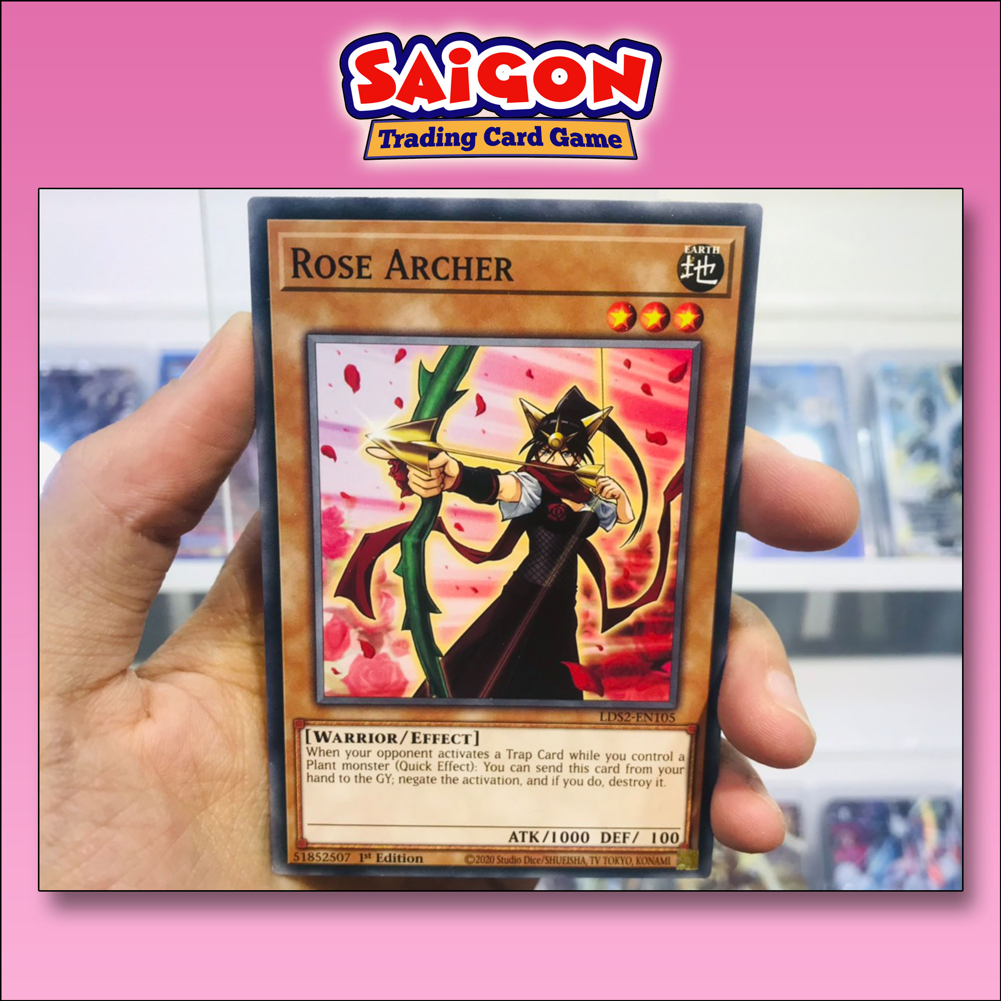 Thẻ bài yugioh mã lds2-en105 - rose archer - common - 1st edition