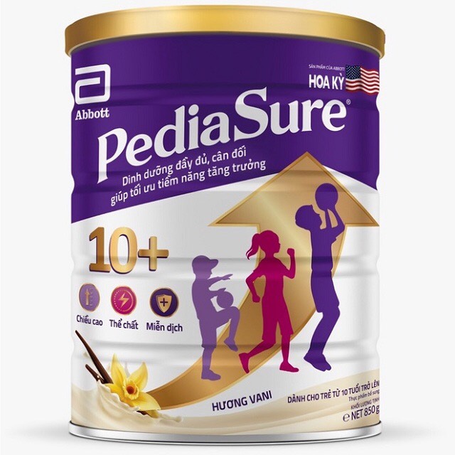 Sữa bột pediasure 10+ dành cho trẻ từ 10 tuổi trở lên - 850gram