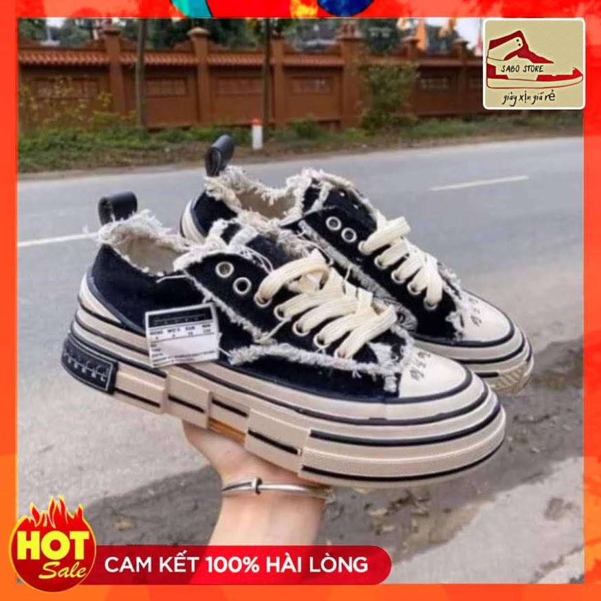 ❃◊  [Xả kho] Giày xvessel đế gỗ giày cv rách độn đế đủ size nam nữ full-box bill