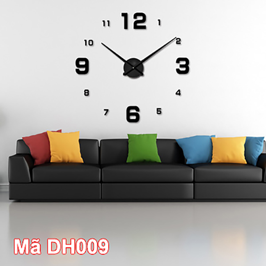 Đồng hồ dán tường trang trí phòng khách cực đẹp