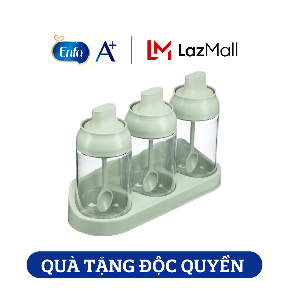 [Quà tặng Enfa] Bộ 3 hộp gia vị tritan Yoko