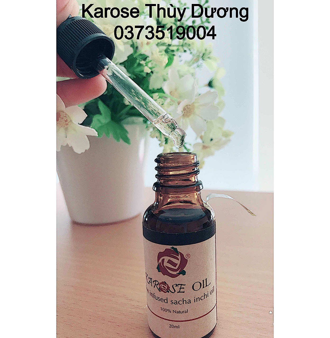 Dầu dưỡng mặt hữu cơ hoa hồng Karose Oil