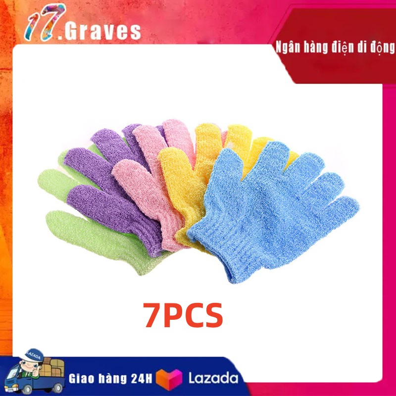 Găng Tay Tẩy Tế Bào Chết/Găng Tắm,có thể massage và dưỡng ẩm cho da,Găng tay tắm tẩy tế bào chết đa năng-Làm Sạch Sâu Găng Tay Tắm Mát Xa Da Miếng Bọt Biển Màu Ngẫu Nhiên