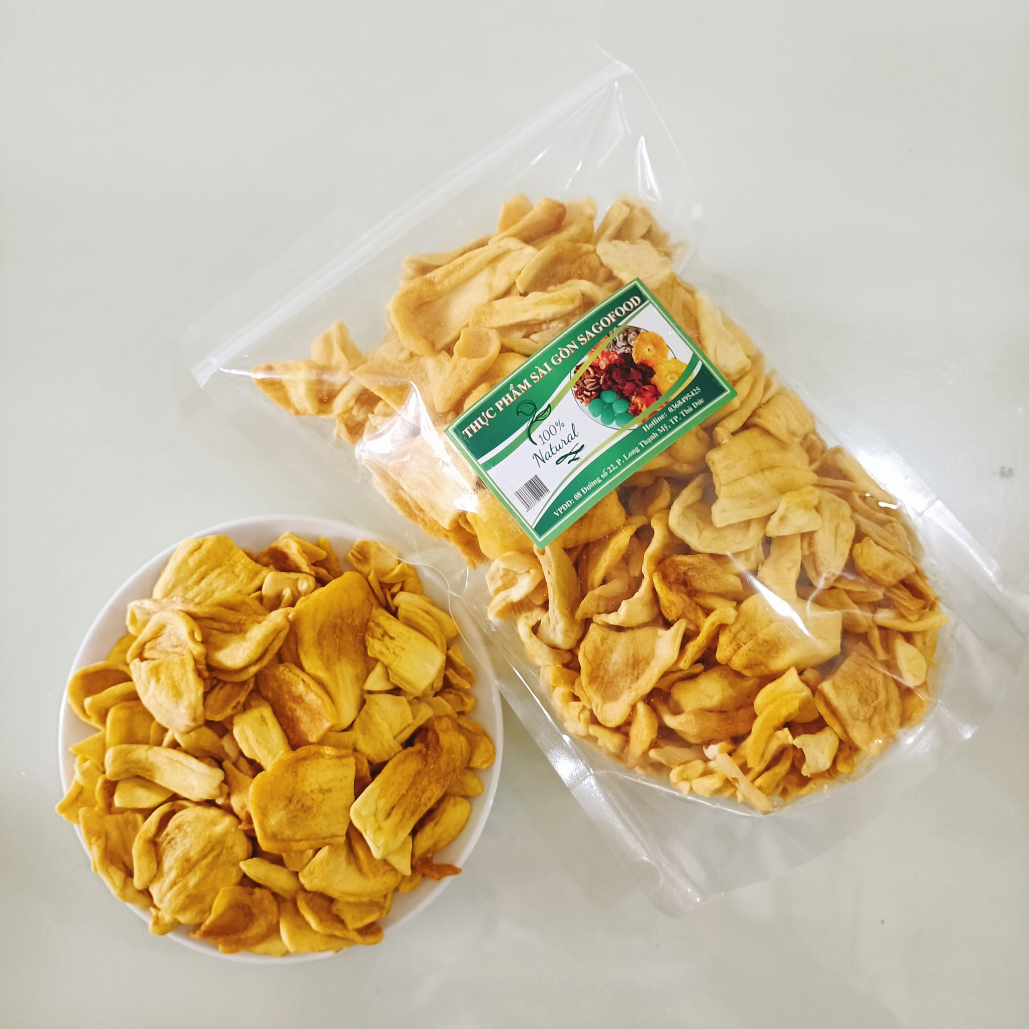 Túi 500g Mít sấy vỡ cánh giòn ngọt không vụn - SAGOFOOD