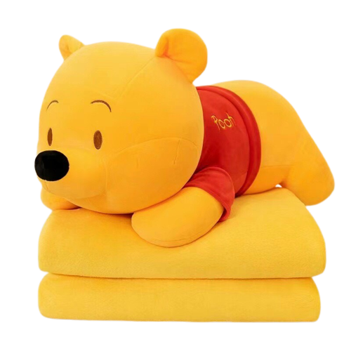 Bộ chăn gối văn phòng 2in1 gấu poooh vàng