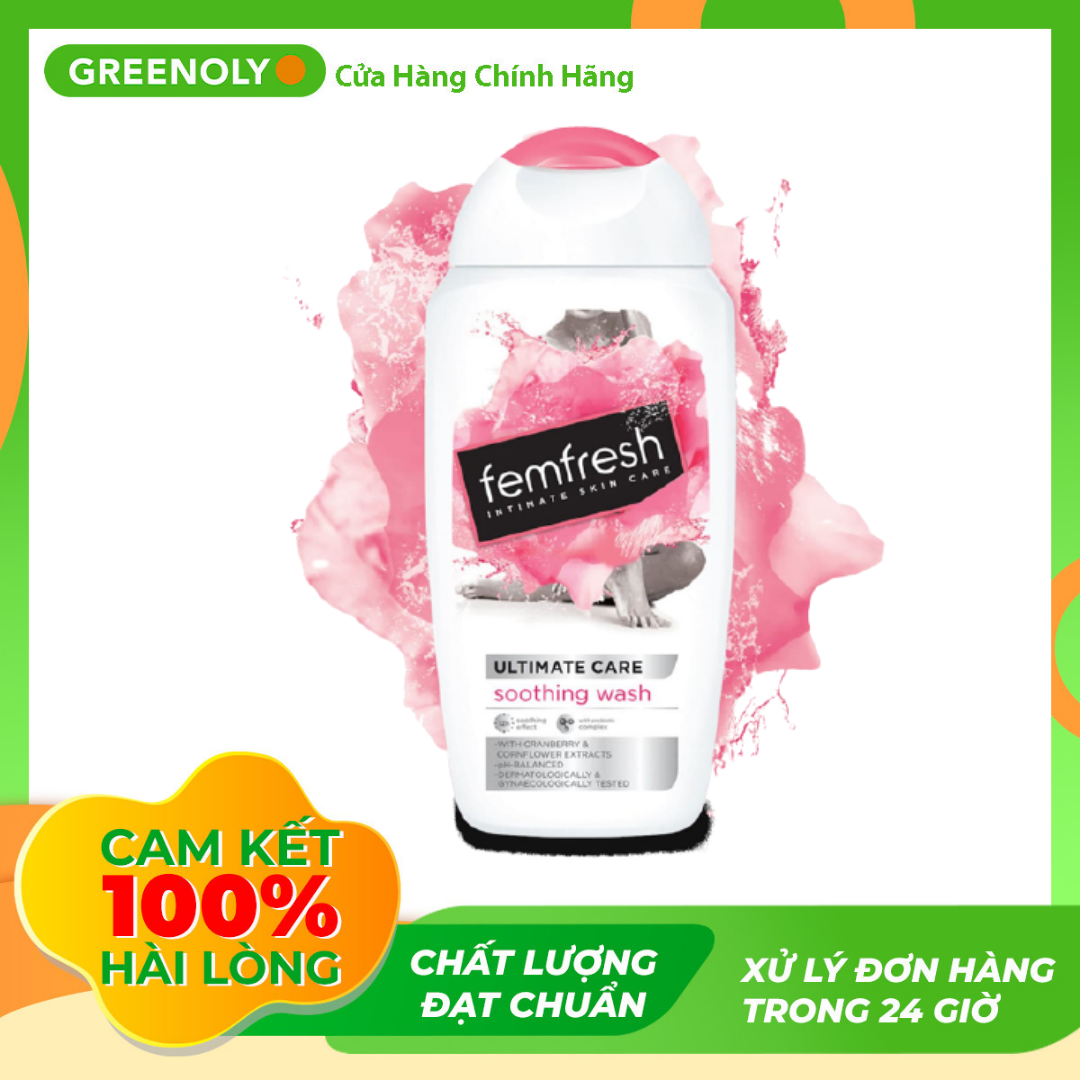 Dung Dịch Vệ Sinh Phụ Nữ Viêm Nhiễm Phụ Khoa Femfresh Soothing Wash 250ml - Greenoly Việt Nam phân phối chính hãng