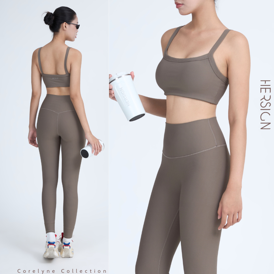 HERSIGN Set tập yoga nữ cao cấp Đồ tập gym pilates nữ Áo bra quần legging SET202 BST HERSIGN CORELYNE
