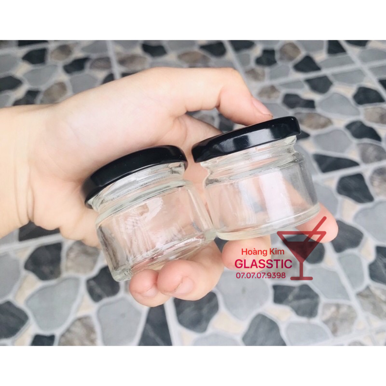 Combo 5 hủ thuỷ tinh 30ml nắp thiết