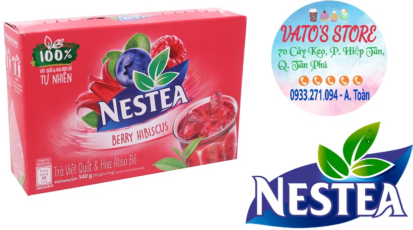 Combo 5 hộp trà Việt Quất Và Hoa Atiso Đỏ NESTEA hộp 140g  10 Gói x 14g